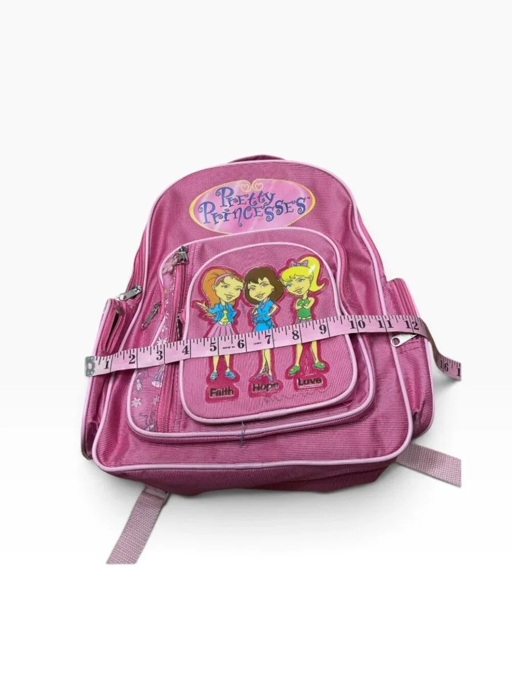 Pretty Princesses Pink Backpack Girls School Travel Bag Vintage Y2K Graphic